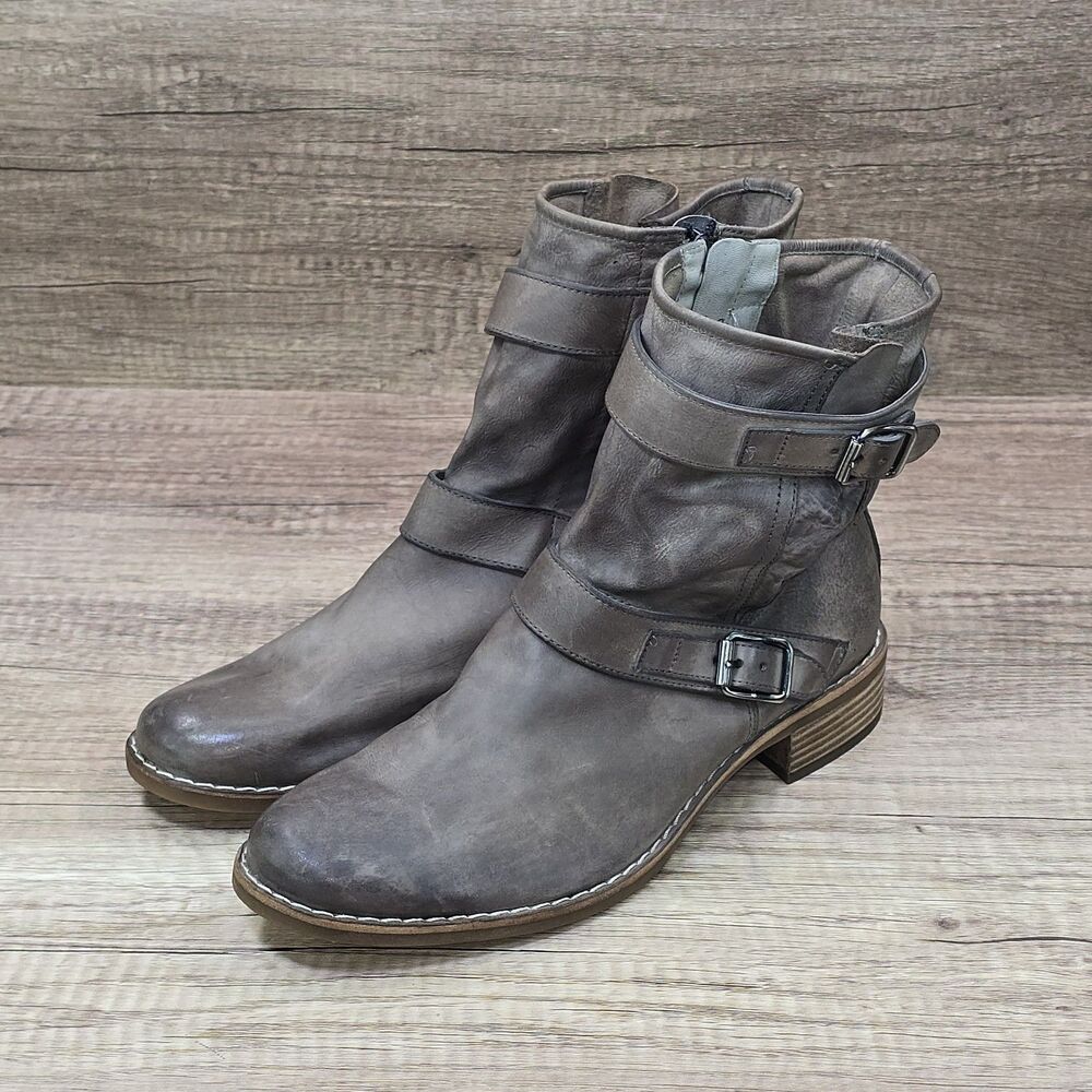 Paul Green Ally Women's Size EU 39 US 8-8.5 Brown Leather Zip Ankle Boots - Picture 9 of 9